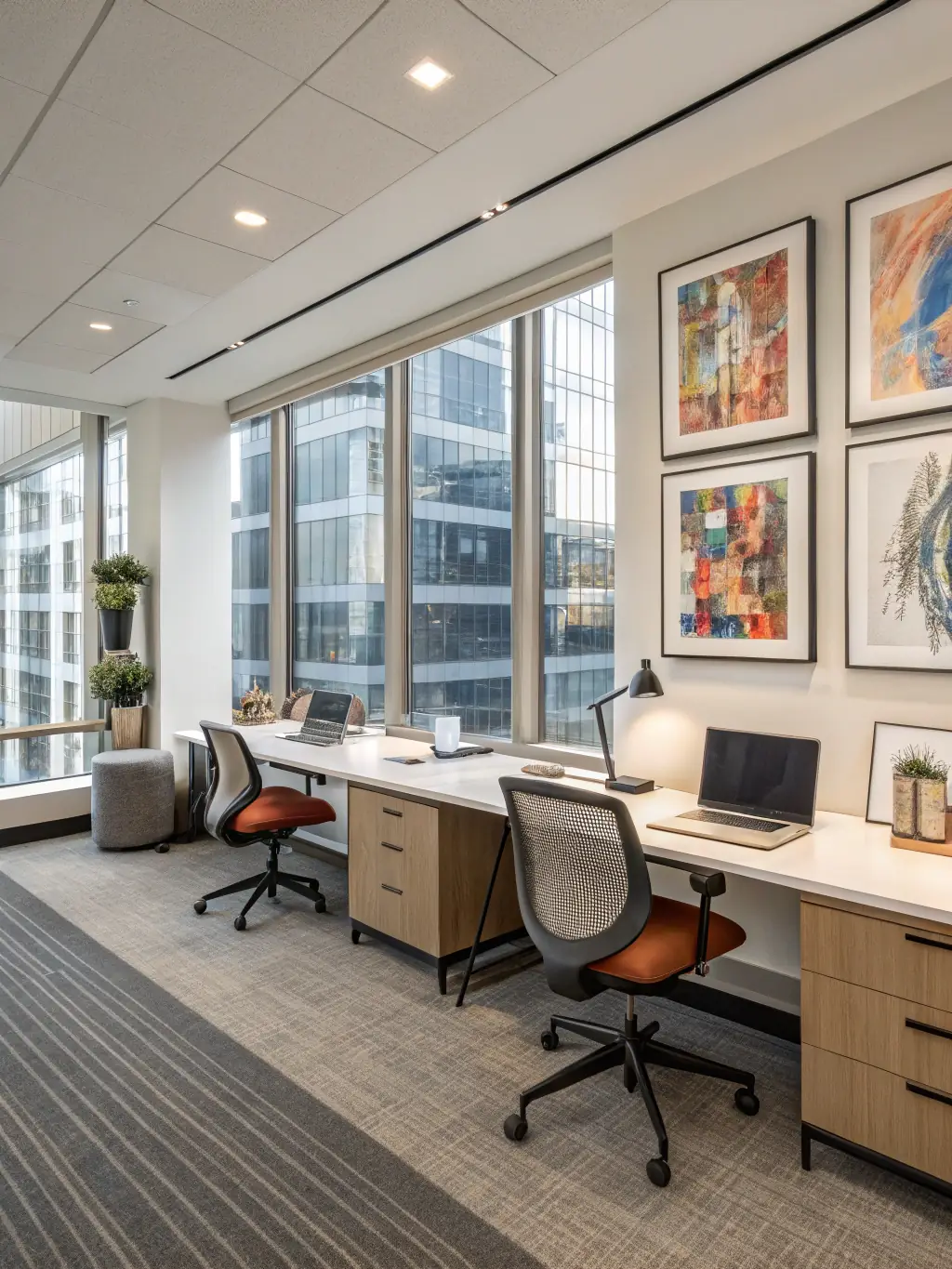 A visual representation of a well-organized and efficient office environment, highlighting the benefits of optimized business processes and workflows.