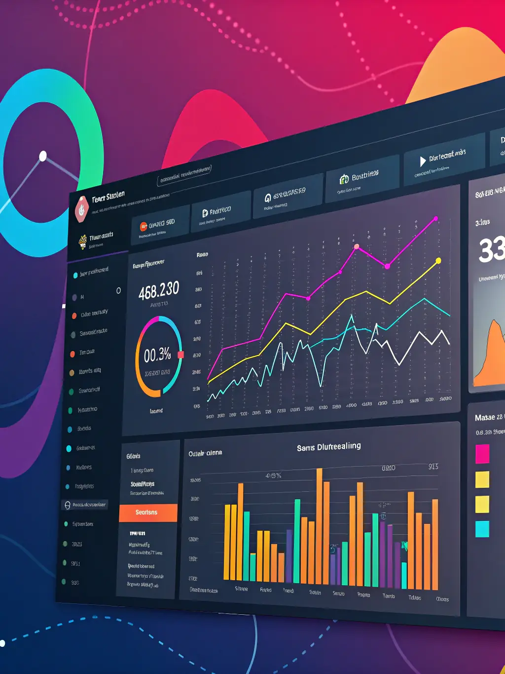 A visual representation of data analytics and insights, showcasing Every Way Possible's data-driven approach to business management.