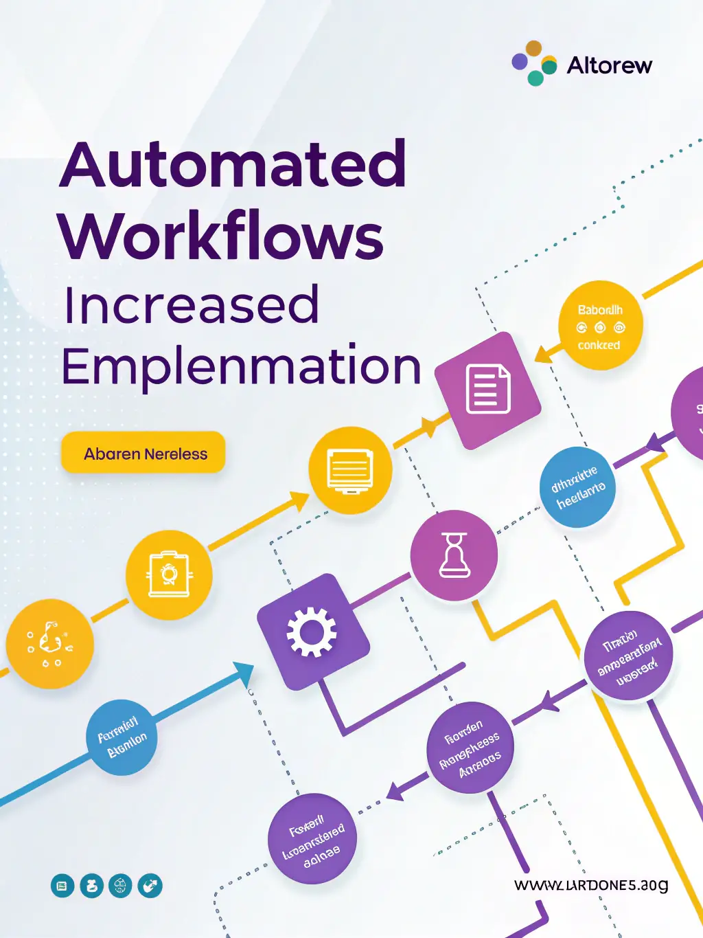 A digital illustration of automated workflows and system integrations, representing Every Way Possible's automation system development capabilities.